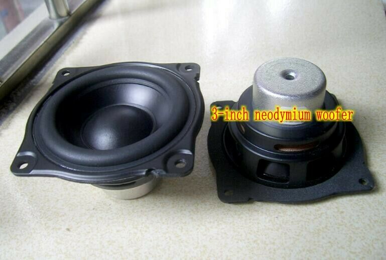2pcs 3"inch Woofers 4Ω 12.5W~30W Neodymium speaker Loudspeaker Home Audio Parts