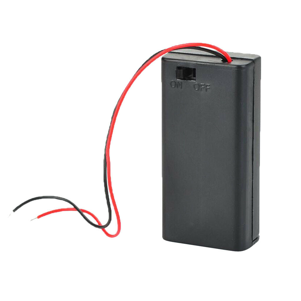 2Pcs PP3 Enclosed Battery Holder ON/OFF Switch with Wires