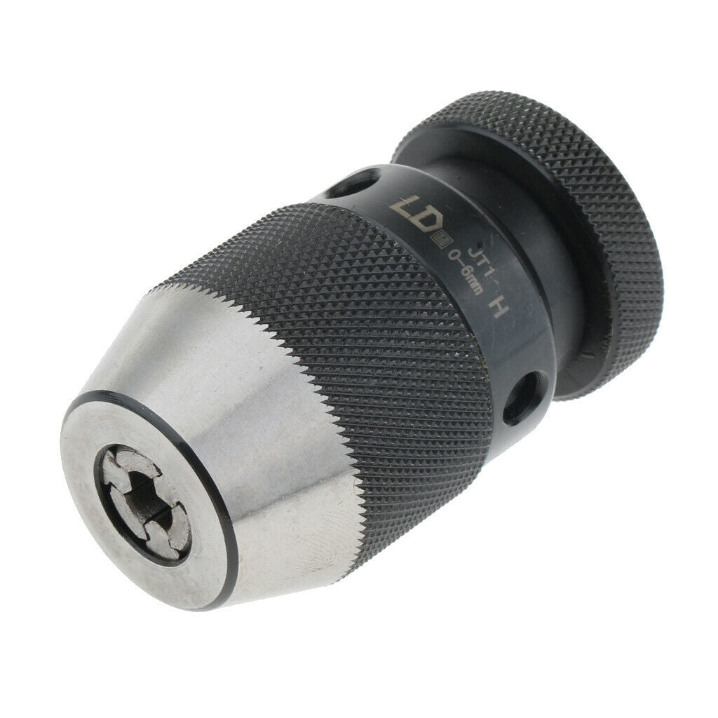 Premium Tungsten Steel Keyless Drill Chuck Self-Tighten 0-6mm 1/4 inch JT1