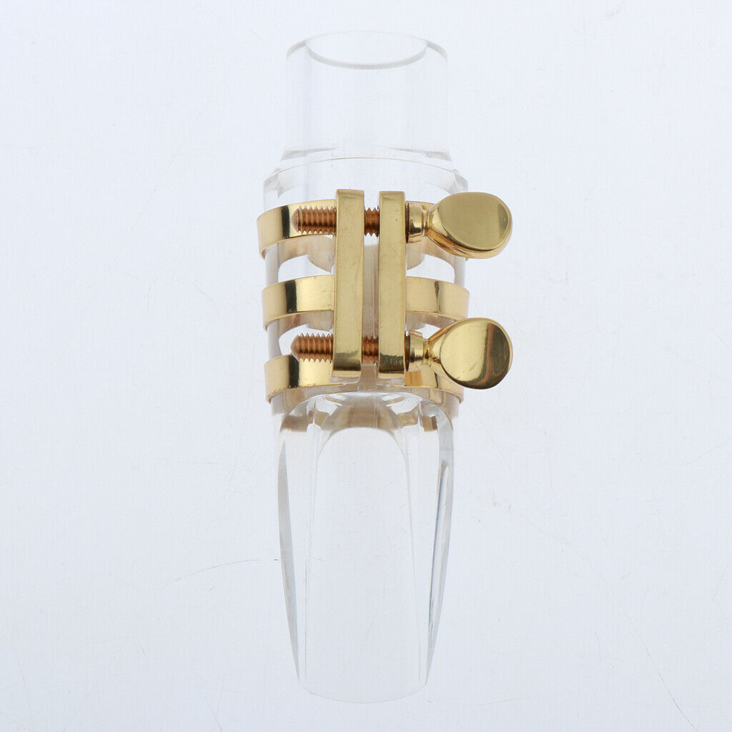 1 Set Transparent Crystal Alto Saxophone Mouthpiece with Ligature Brush