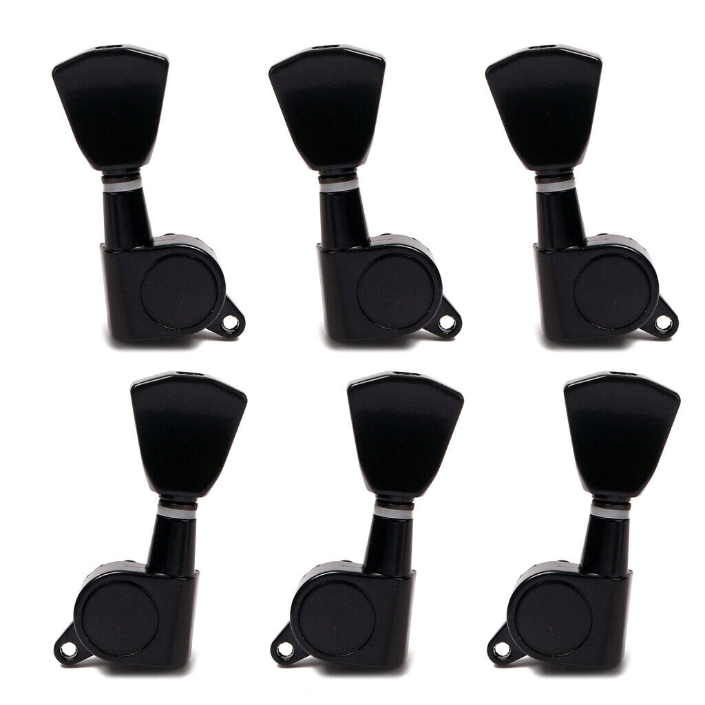 6 Guitar Black Tuning Pegs Tuners Machine Heads For