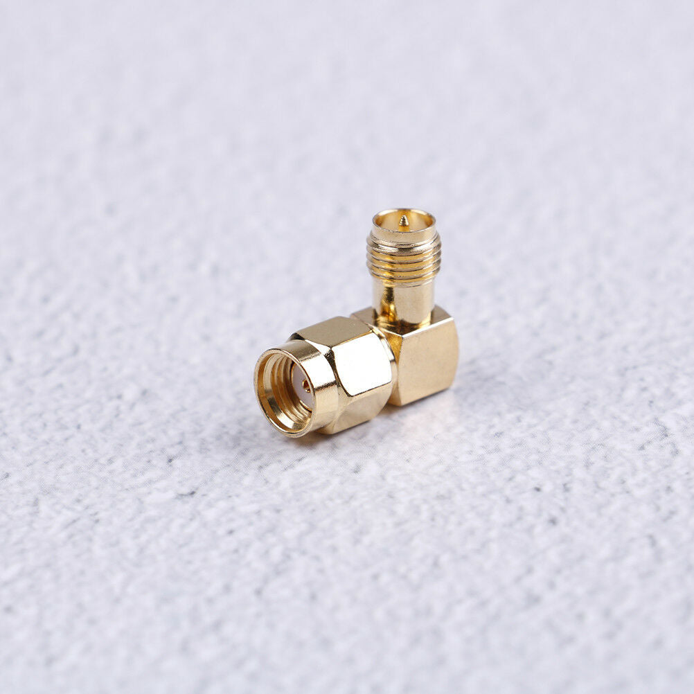 rp sma male jack to rp sma female jack screw thread brass connector 90degr.l8
