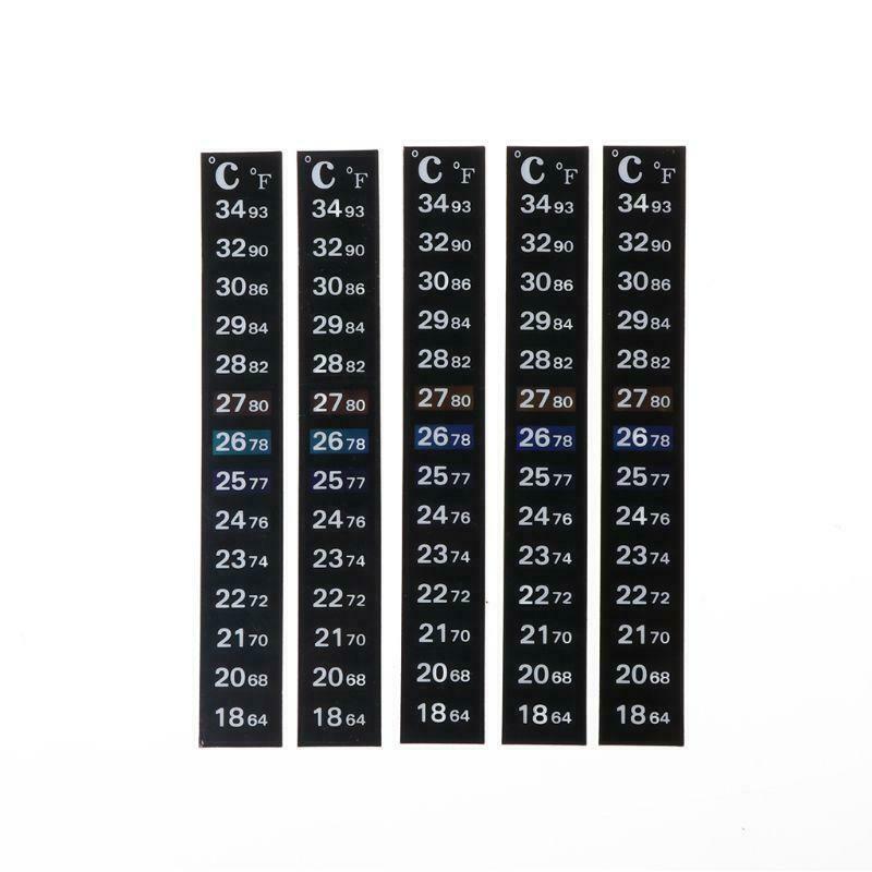 Aquarium Thermometer LCD Fish Tank Temperature Measurement Strip Digital Gauge