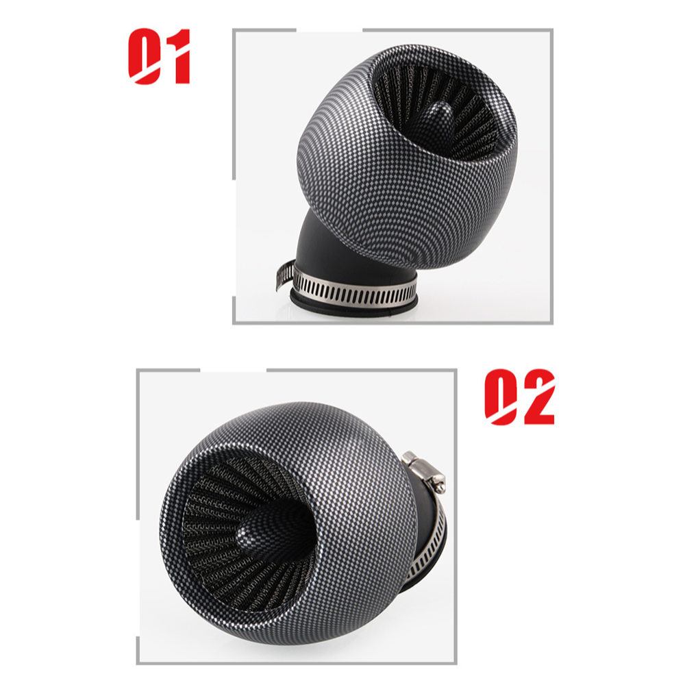 For 150cc 250cc ATV Quad Moped Universal Motorcycle Air Filter Carbon Fiber