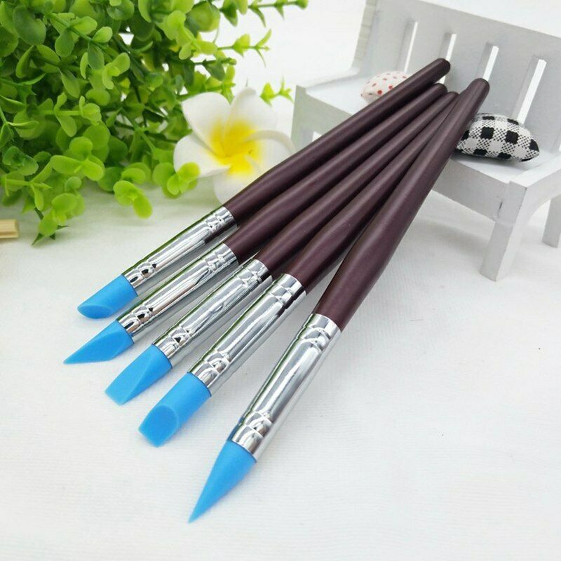 Shaper Pottery 5pcs Polymer Sculpting Modelling Tools Silicone Rubber Clay