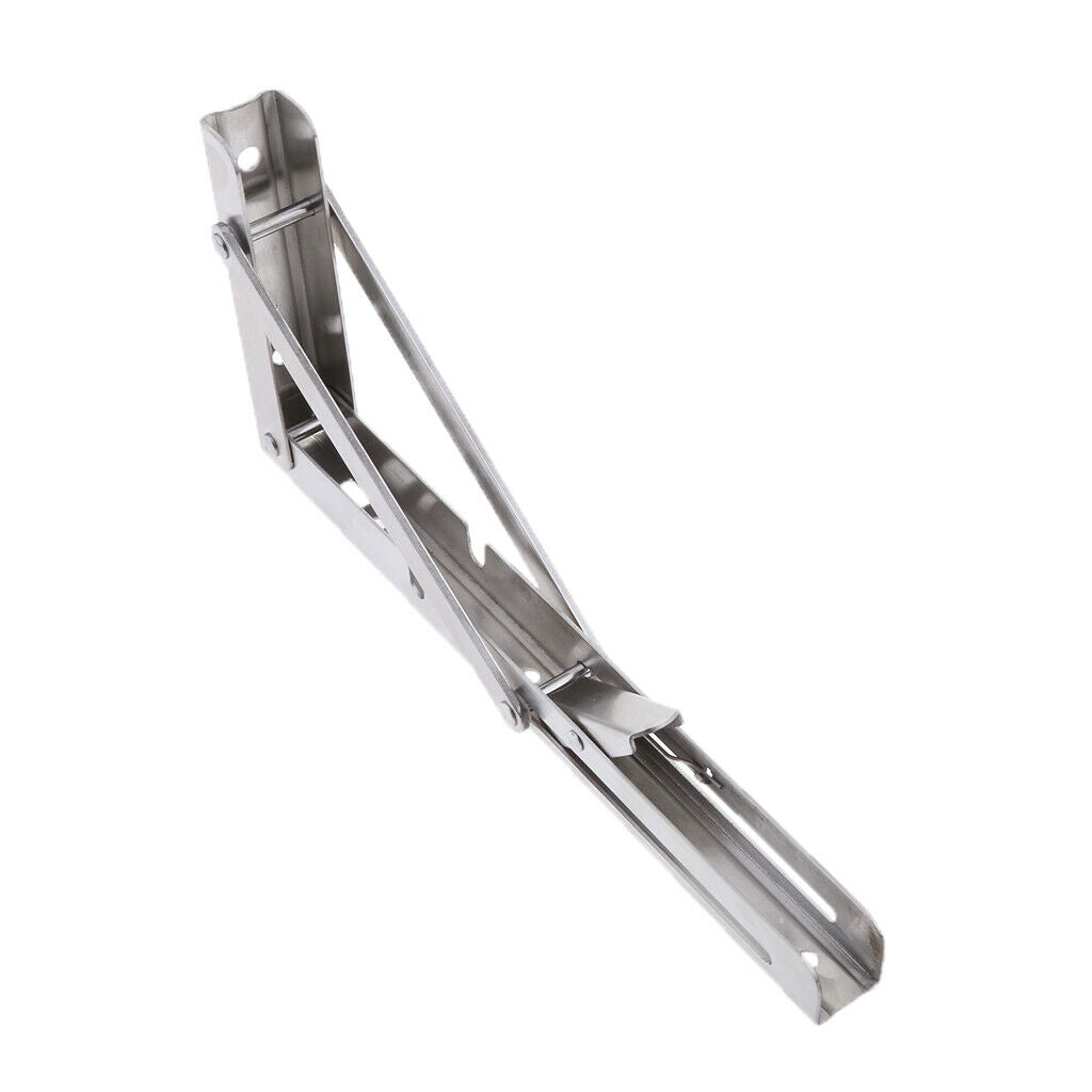 2pcs 304 Stainless Steel Folding Boat Bench Shelf Table Bracket 8 Inch 10 Inch