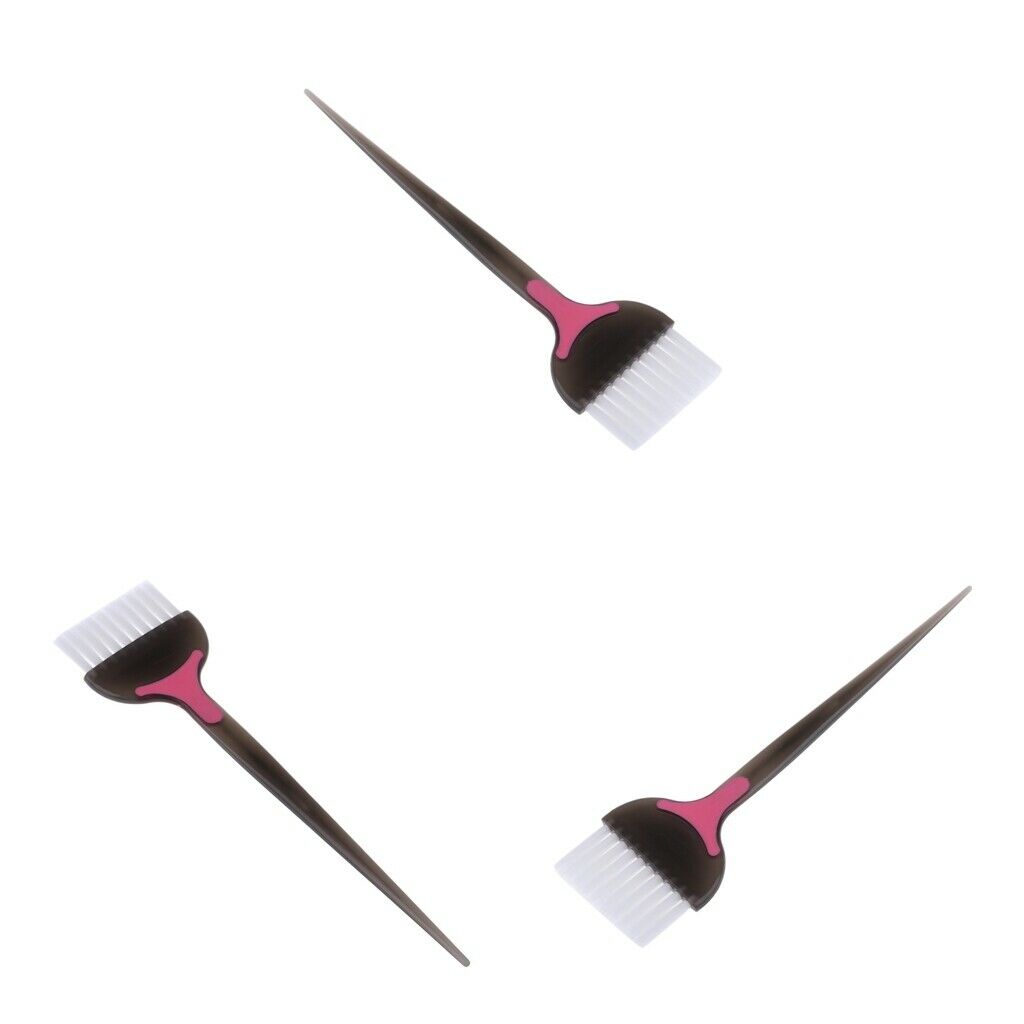 3x Hair Dye Dyeing Coloring Brush Tint Brushes for Salon Hotel Hair Care
