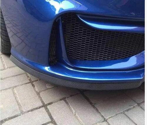 Universal Carbon Fiber Front Bumper Lip Splitter Chin Spoiler Body Kit Trim