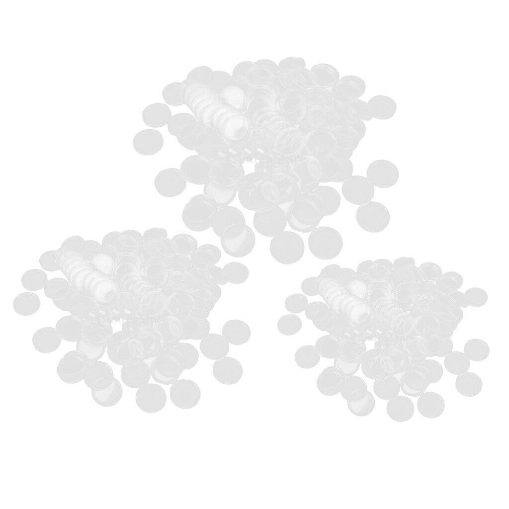 300Pcs Applied Transparent Coin Storage Capsules Containers for Coin Display