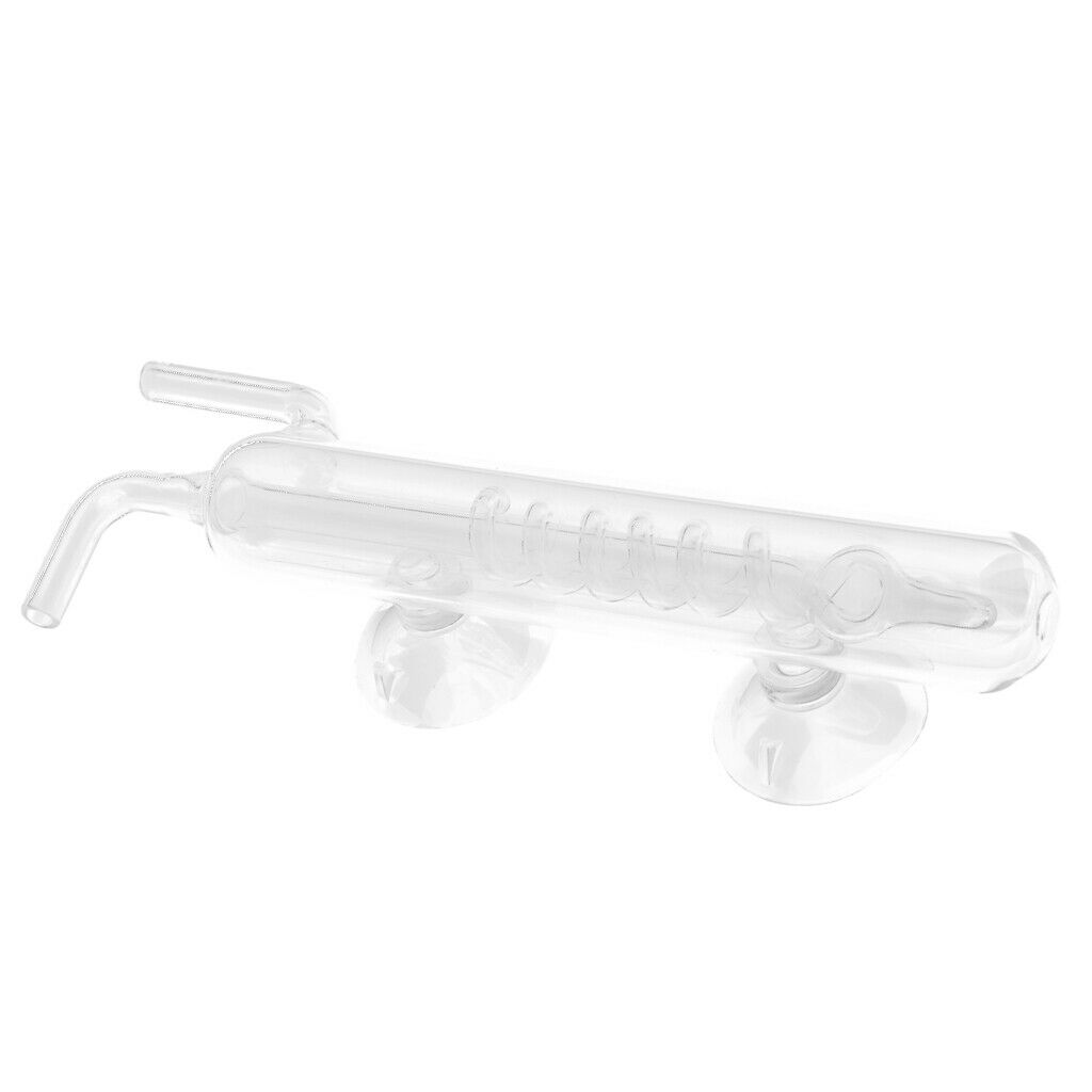Aquarium CO2 Bubble Counter Check Valve - Glass Spiral Regulator Diffuser