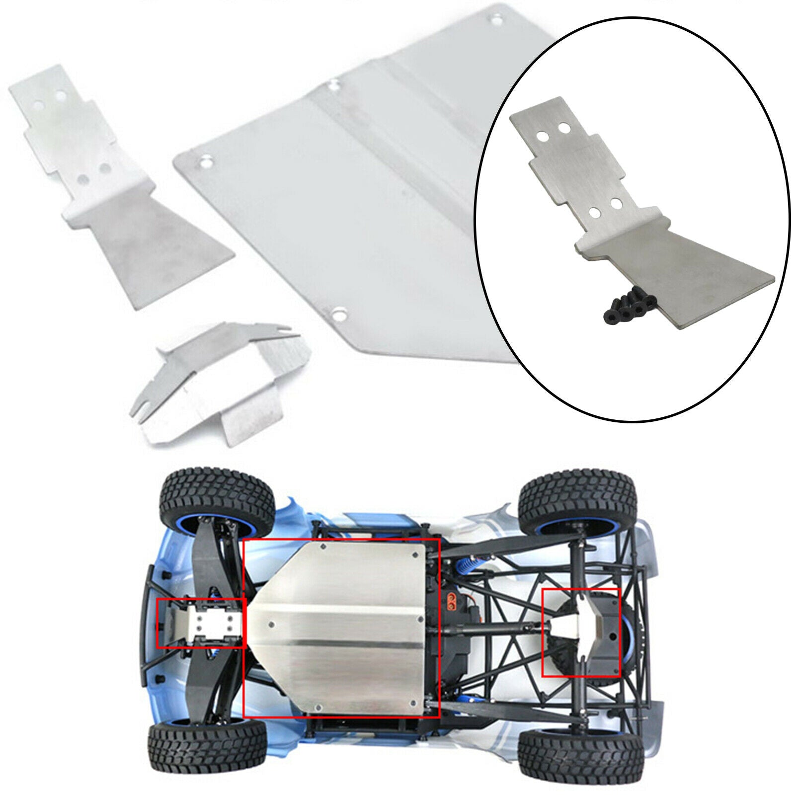 1/10 RC Metal Anti-collision Front Guard Plate for LOSI BAJA REY V2 Spare