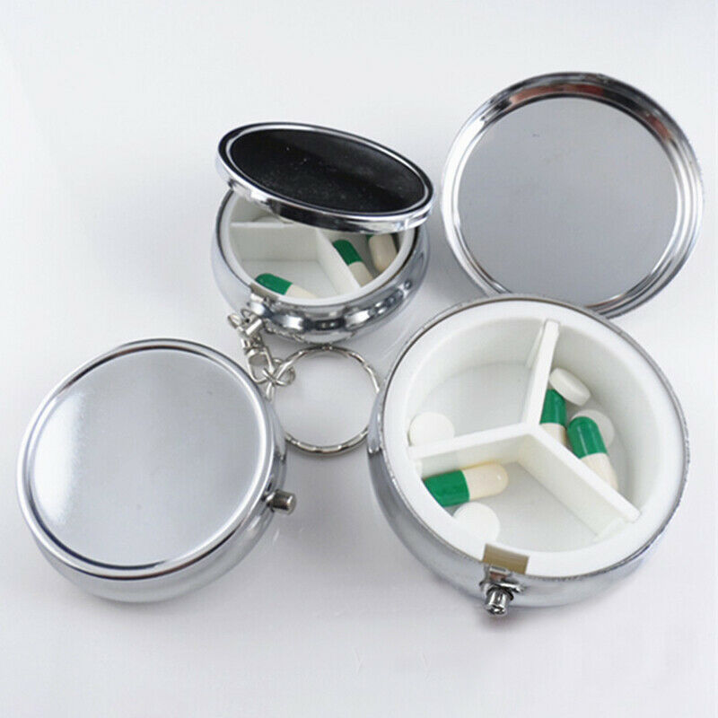 Pill box round pill box metal tablet box pill box medicine box .l8