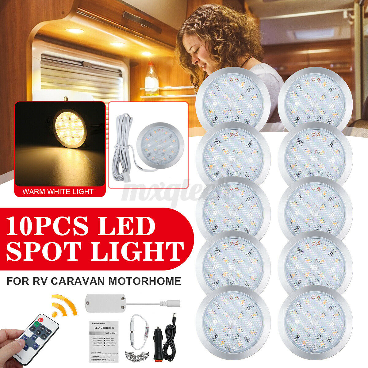 10x Interior LED Spot s 12V For VW T4 T5 Camper Van Caravan Motorhome