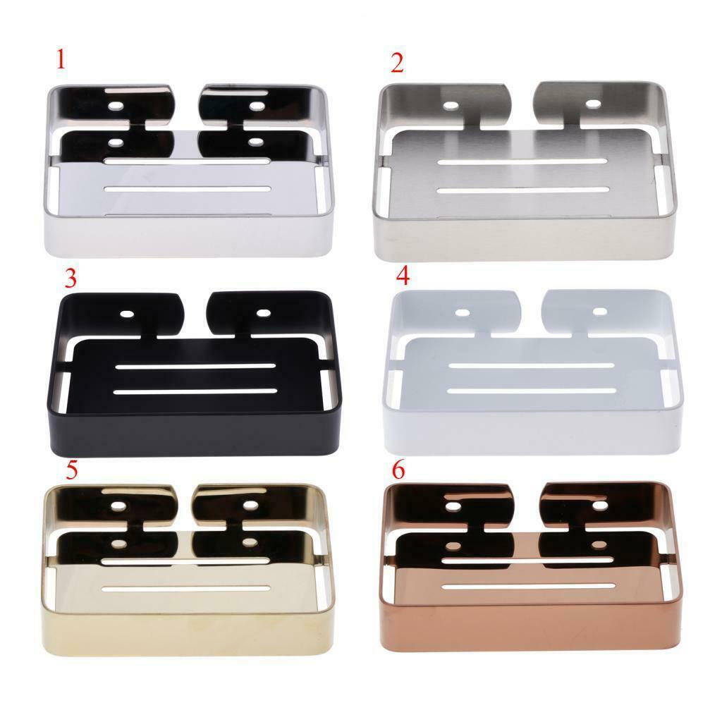 Shower Stainless Steel Soap Dish Holder Wall Mounted Accessory Sponge Holder