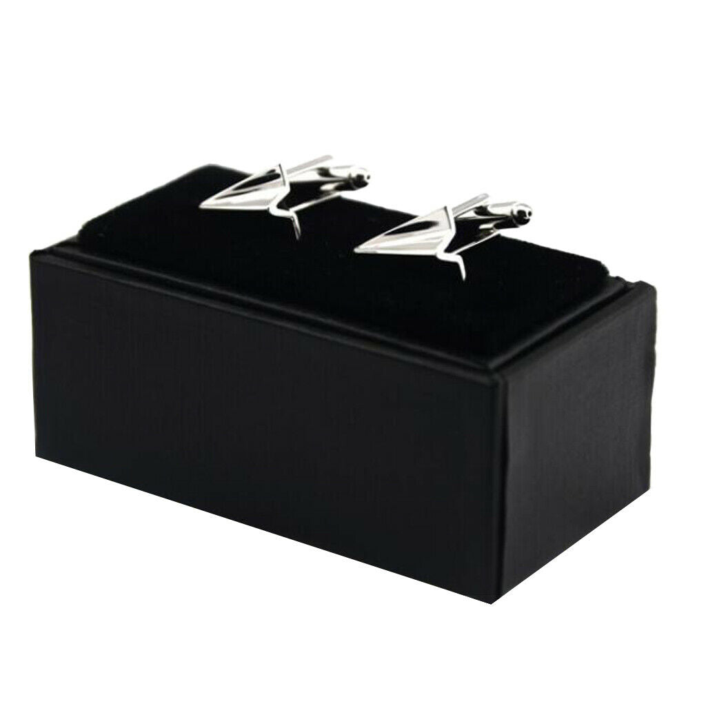 Mens Airplane Cufflink And Cuff Links Storage Gift Box Jewelry Display Case