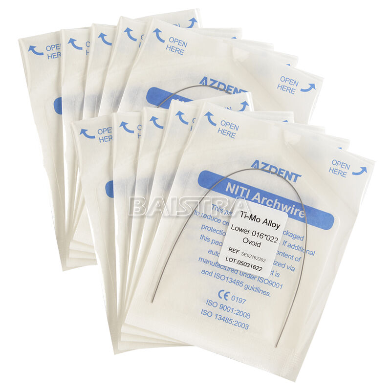 200X Dental Orthodontic TMA Beta Ti-Mo Alloy Rectangular Arch Wire 016*022 Lower