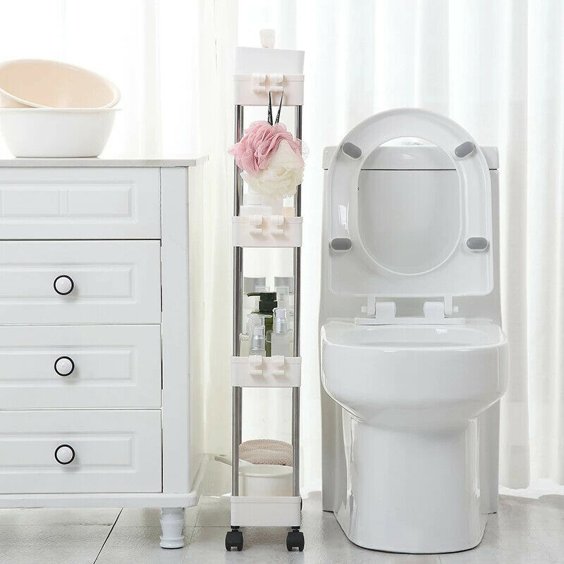 New Multi-layer Storage Cart Rolling Wheels Kitchen Bathroom Organizer