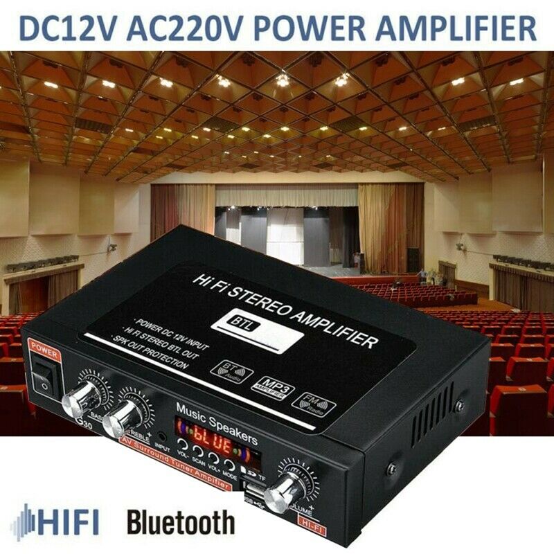 G30 Audio Amplifier Amplificador Digital Home Power Bluetooth Hifi Stereo SubwO3