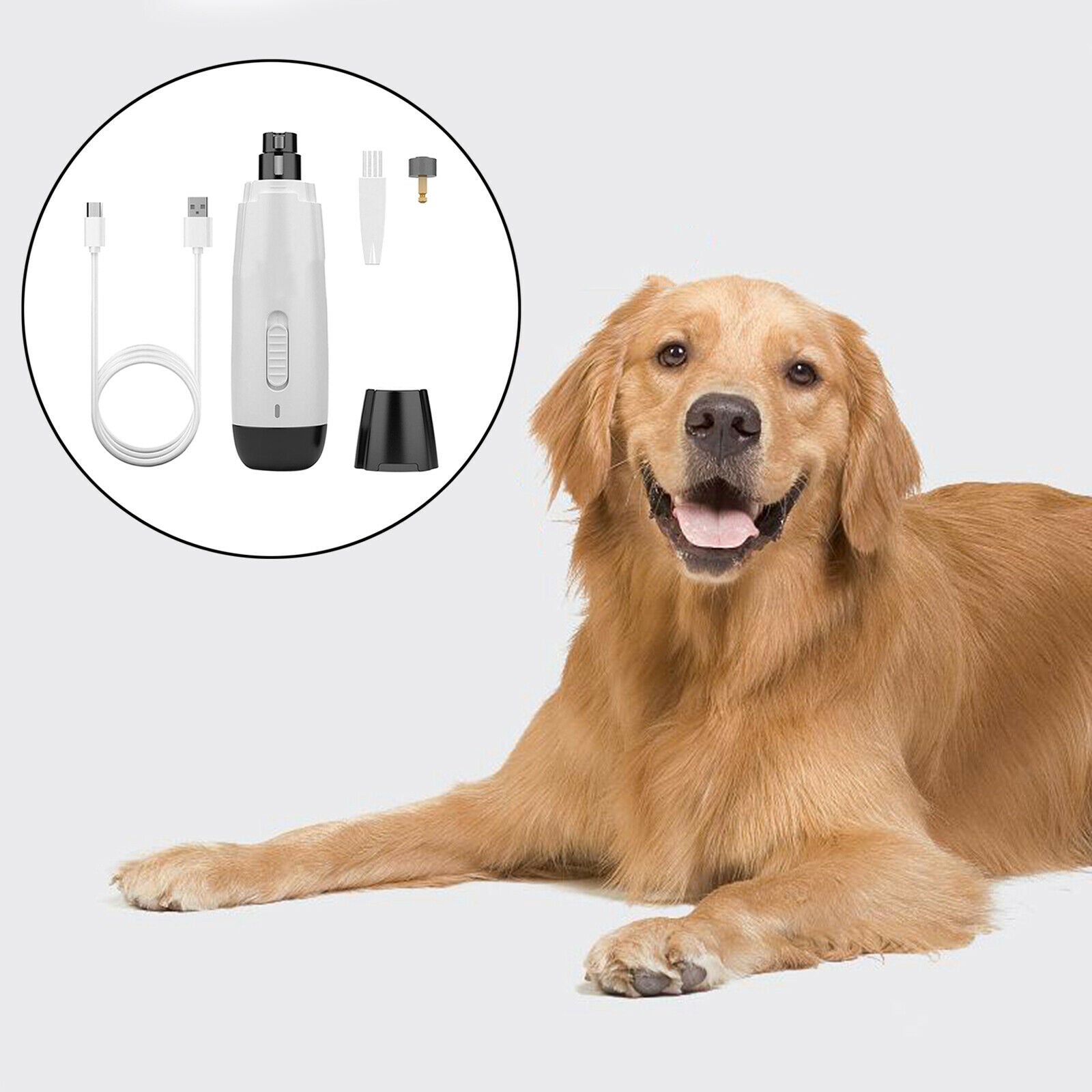 USB Electric Dog Cat Pet Nail Rotating File Trimmer Grinder Grooming Tool