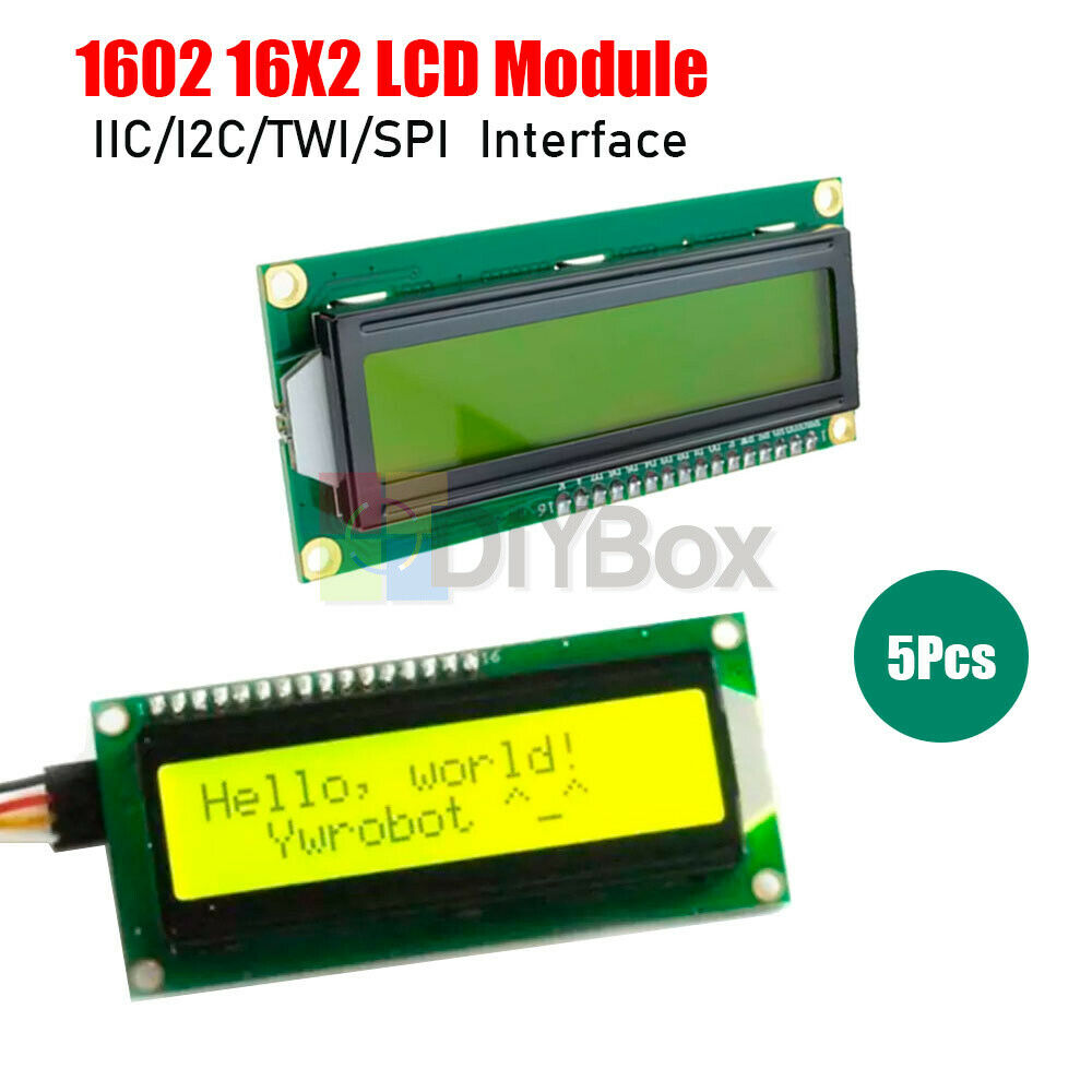 5Pcs 162 1602 LCD w/ Keypad Shield Board Yellow Backlight Fit For Arduino Robot