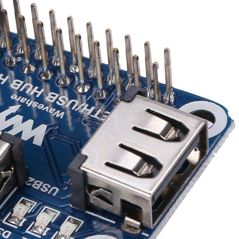 Waveshare Ethernet / USB HUB HAT for Raspberry Pi 1X RJ45 Ethernet Port 3X USBP4