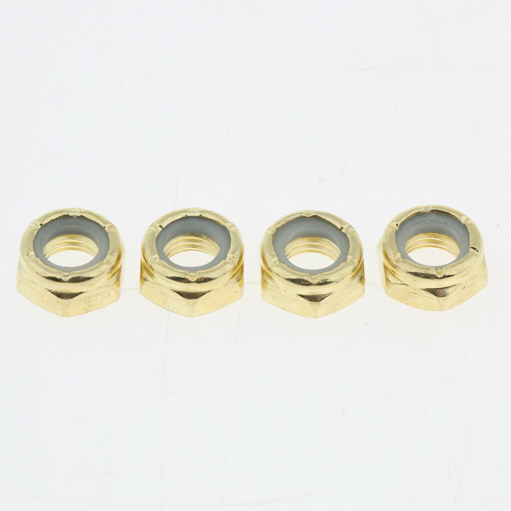 4X Bearing Spacer Longboard Truck Nuts Axle Speed Washers Cruiser Part Golden