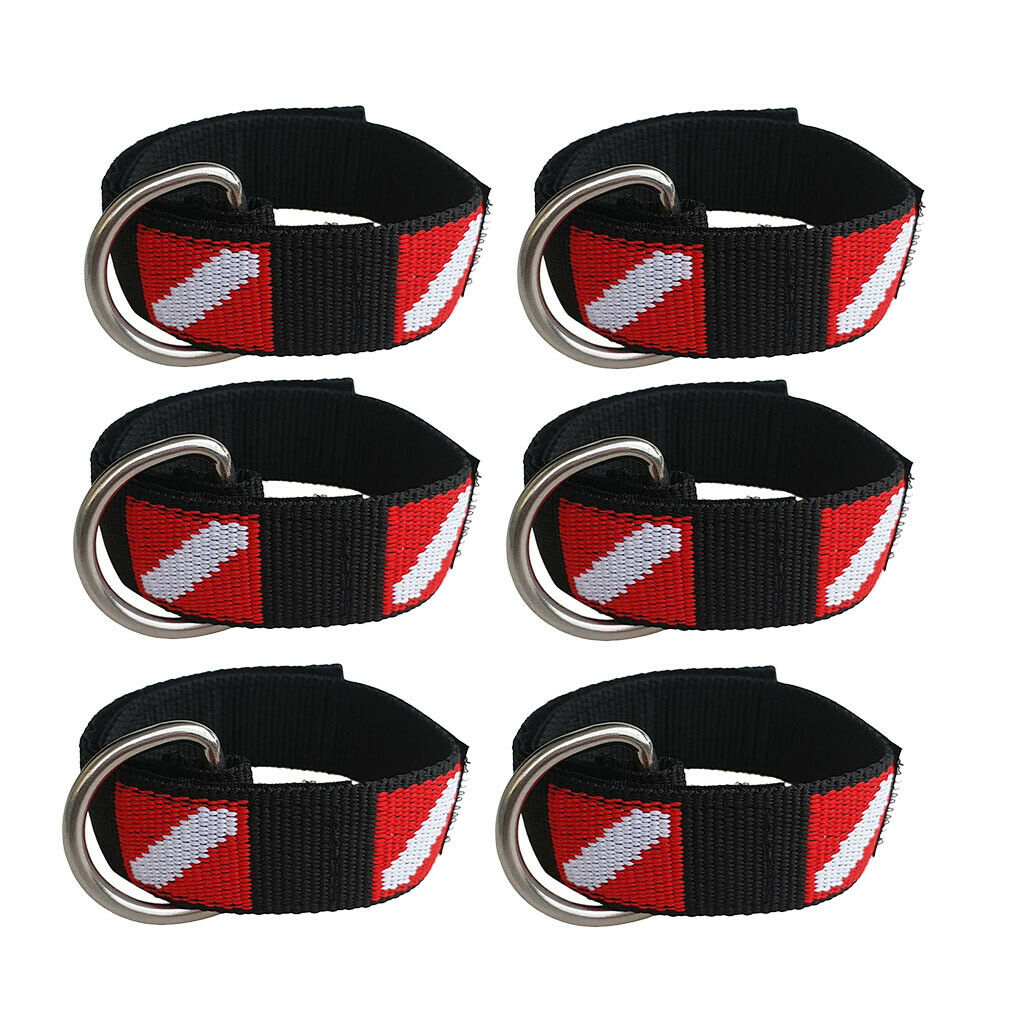 6pcs Scuba Diving Dive Wrist Strap Wristband Webbing for Underwater Torch Light