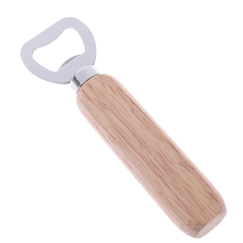 1 Pc Bottle Opener Rubber Wood Handheld Wine Beer Soda Glass Cap Bottle O.l8