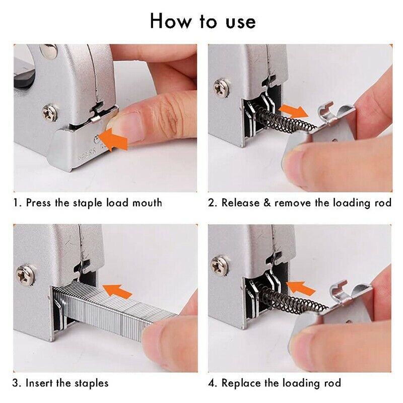 Stapler Heavy Duty Stapler 3 in 1 Manual and 600 Staples Including D, U and T X1