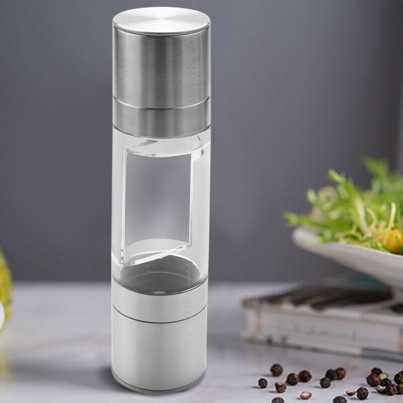 Stainless Steel Salt And Pepper Grinder 2 In 1 Manual Salt & Pepper Mill ShakeS6