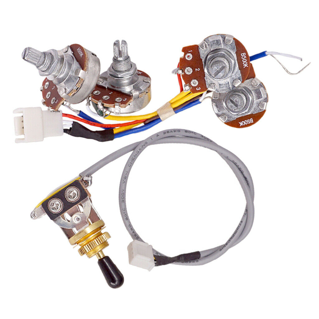 A500K B500K Potentiometer with 3-Way Selector for Toggle Switch for LP ACCS