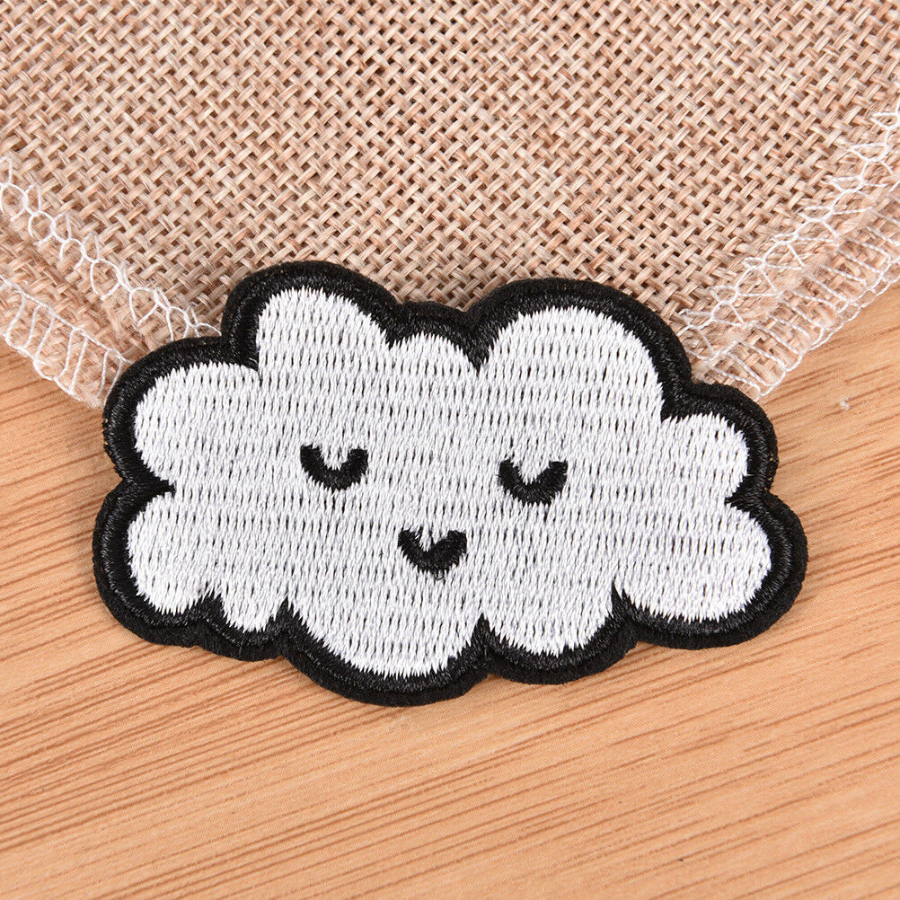 cloud patches for clothing iron on embroidered sew applique cute accessorieY1