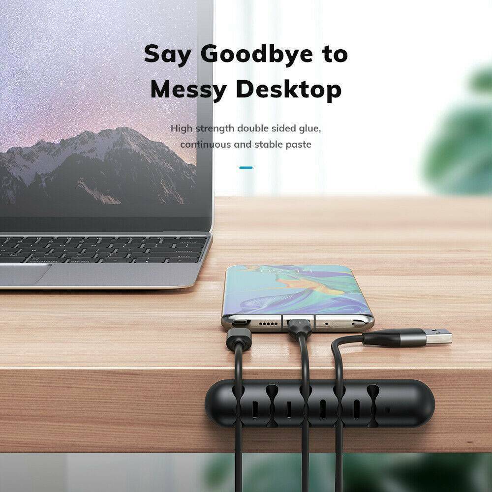 Cable Clips Desk Tidy Winder Earphone Organizer Wire USB Charger Holder Clip AU~