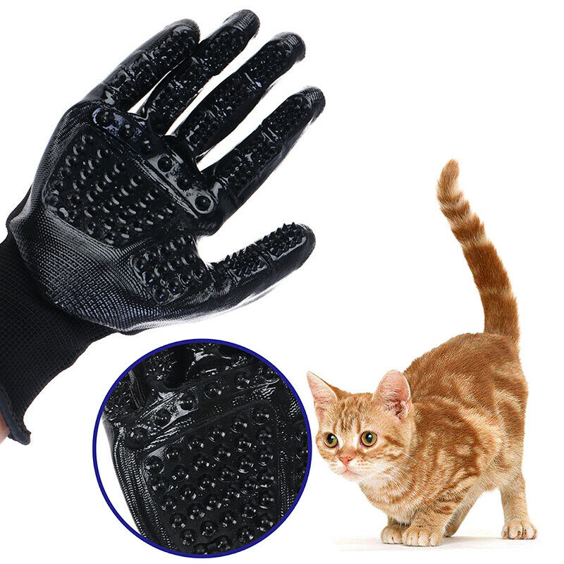 Pet Glove Cat Grooming Glove Cat Hair Deshedding Brush Gloves Dog Comb Fo.l8
