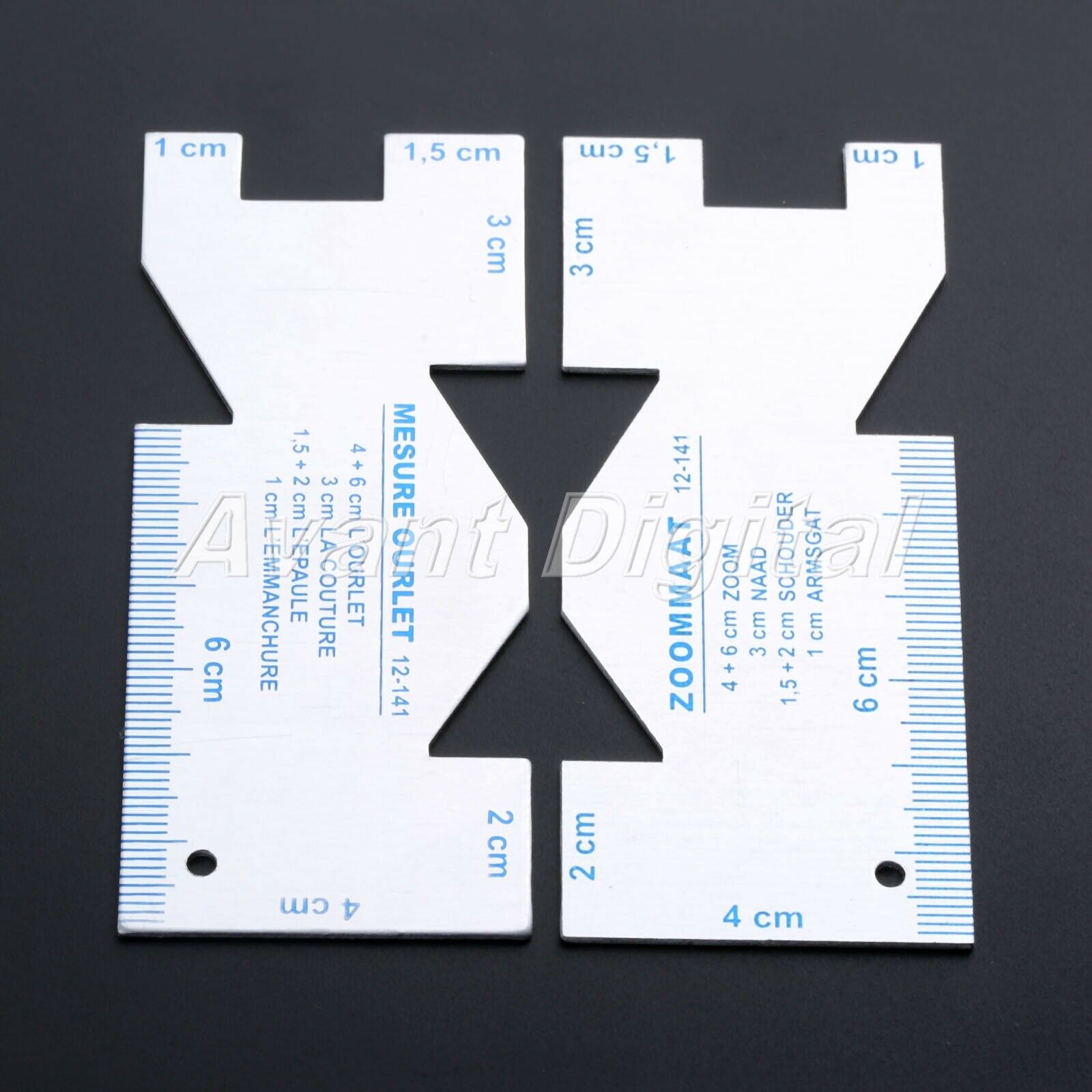 Metal Sewing Gauge Rulers Double Sides Durable Household Quilting Measuring Tool