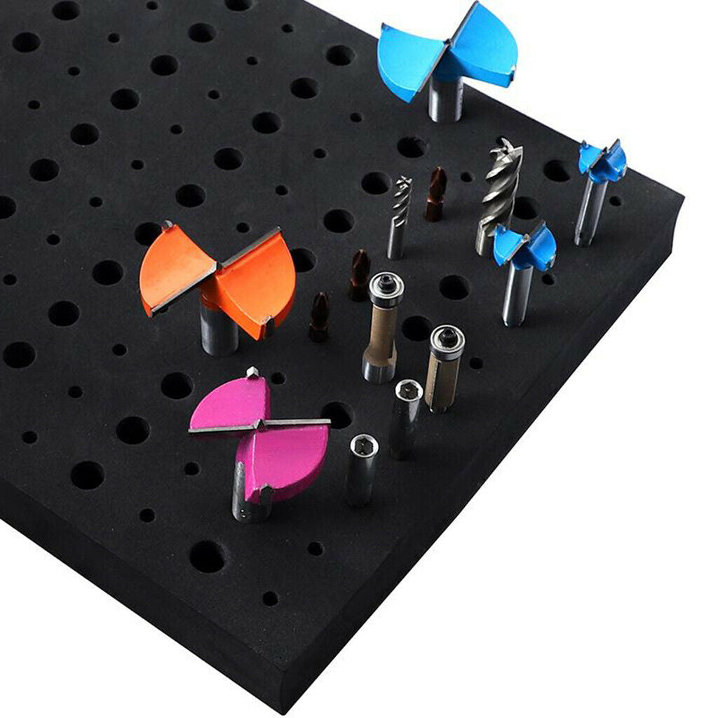 Foam Router Bit Storage Tray Holder 11x13'' 110 Bits 60x 1/4" & 50x 1/2"
