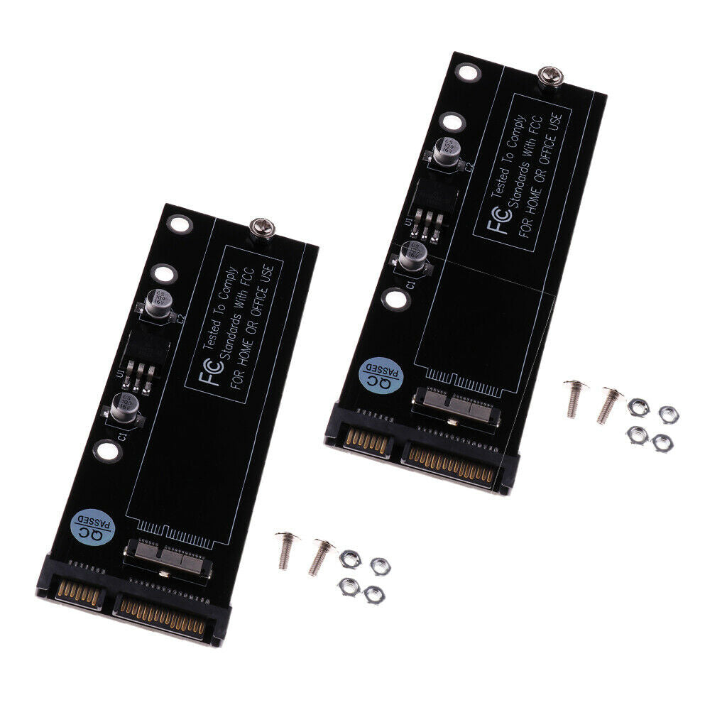 2Packs 6+12pin SSD to 22Pin SATA Adapter Card for 2010 2011 MacBook Air