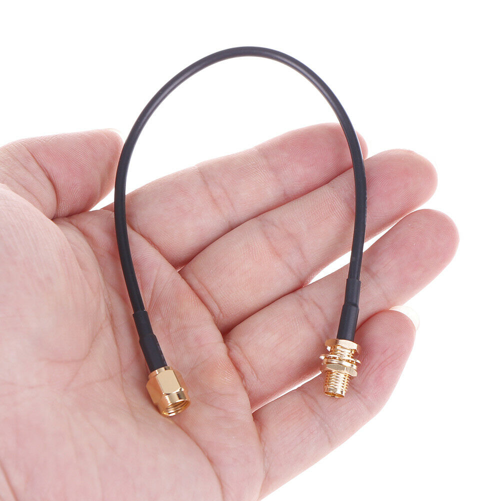1PC 20cm WiFi router antenna extension cable cord RG174 RP-SMA male to fem.l8