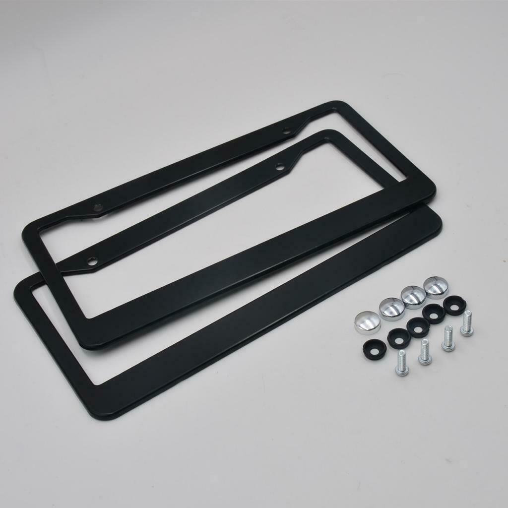 2pcs Universal Truck Racing License Plate Frame Tag Protective Cover Holder