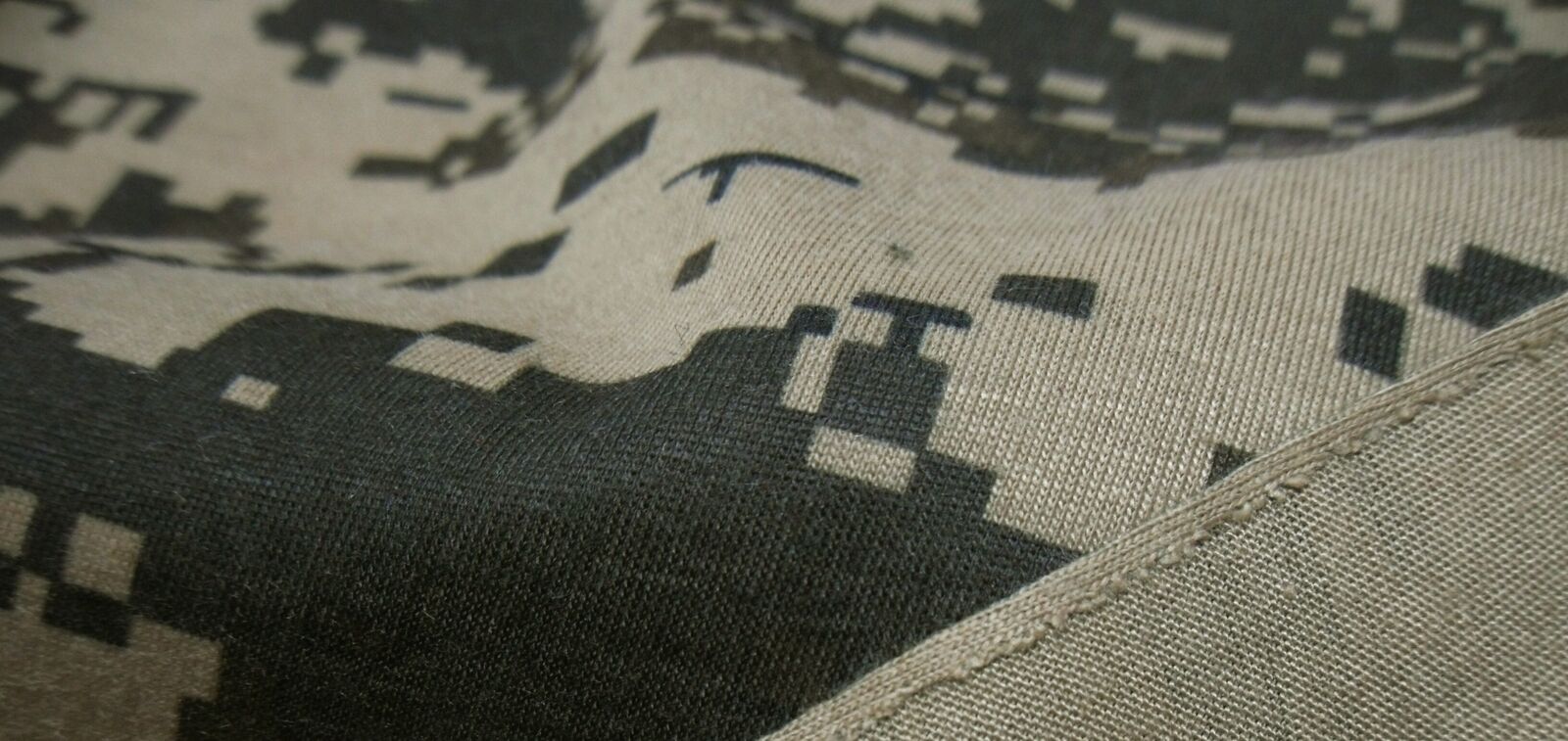 1.5M Width Digital Camo Mosaic Knitting Fabric Polyester Cotton Elastic Cloth