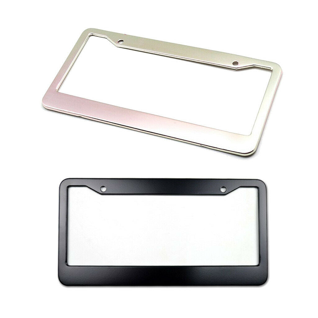 2pcs Universal Replacement Aluminium Car License Plate Frame Holder NEW