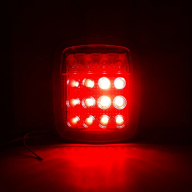 16LED Stop Tail Light Brake Lamp Turn Reverse Fit For Jeep Wrangler TJ CJ 76-06