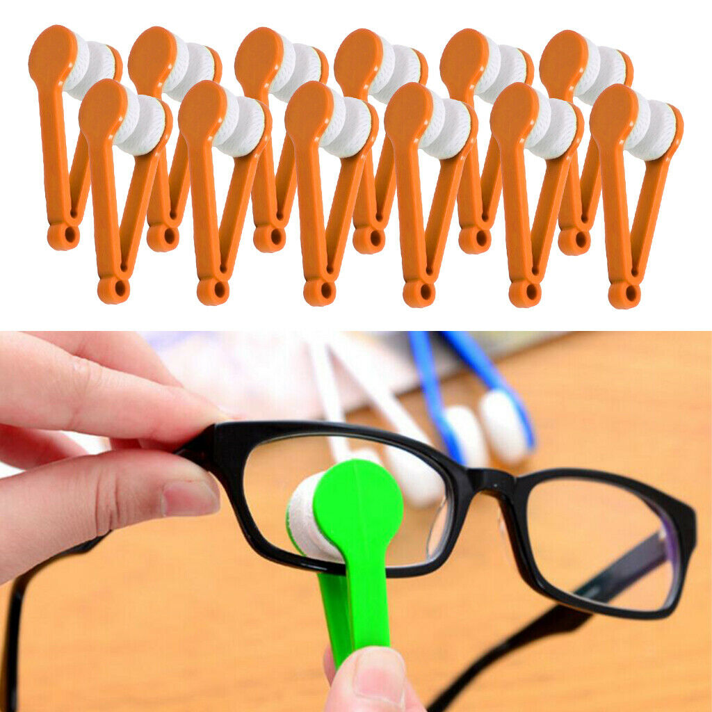 Set of 24 Microfiber Spectacles Cleaners Soft Brush Cleaning Tool Eyeglasses