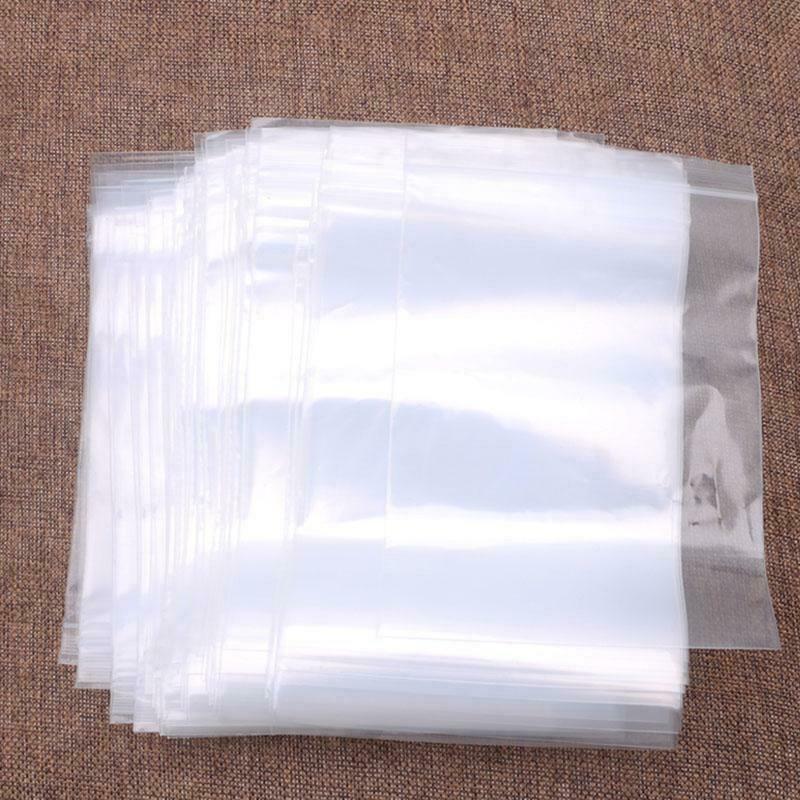 100X Clear Grip Self Press Seal Resealable Zip Lock Plastic Jewelry Bags 8 Sizes