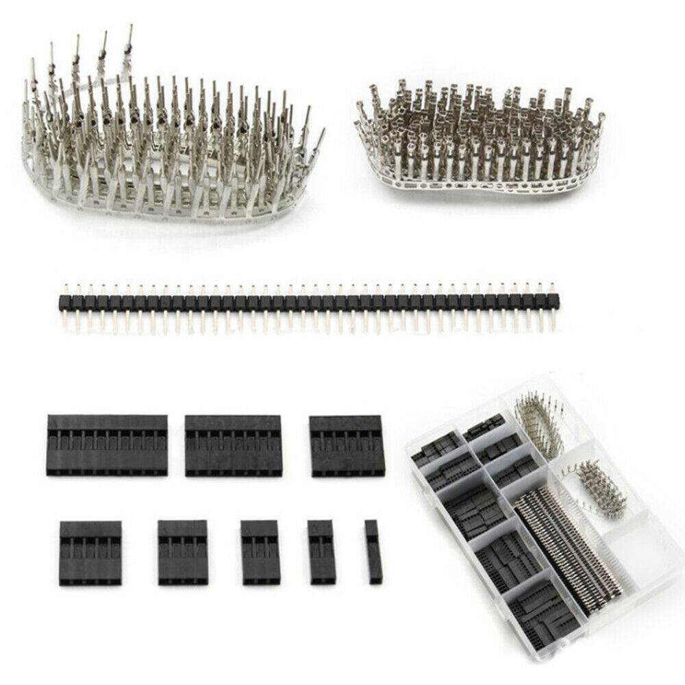 1450Pcs/set 2.54mm Dupont Connector Kit PCB Headers Male Female Pins Terminal