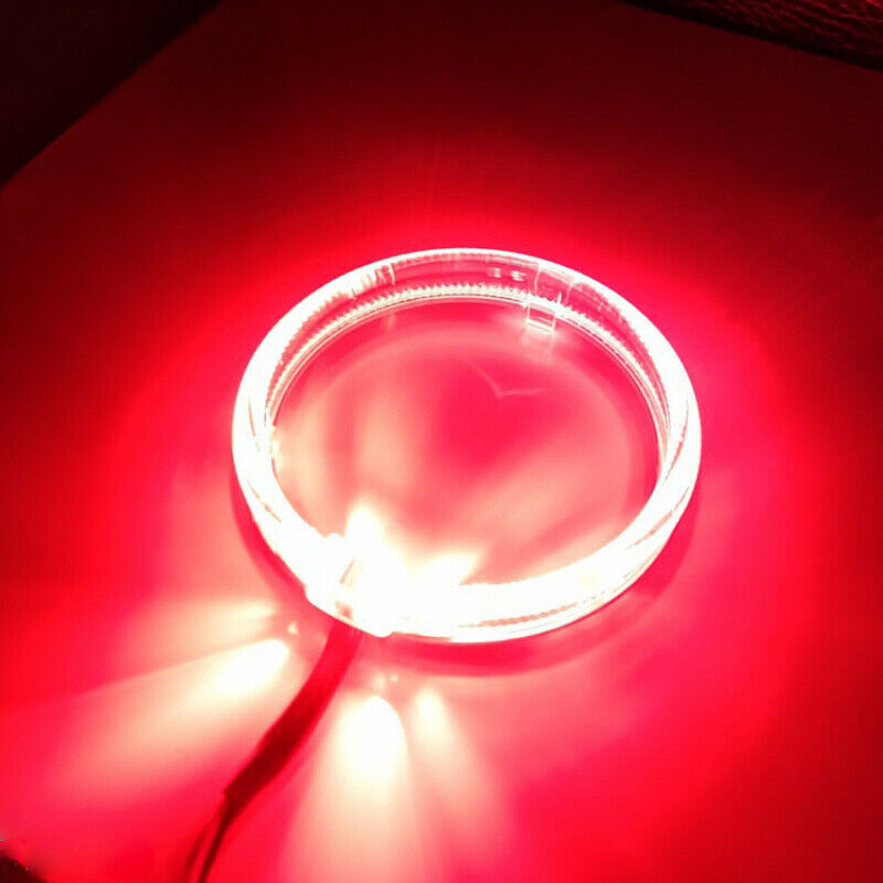 2pc Red LED Light Guide Angel Eyes Halo Rings for Car Headlight Retrofit BEST