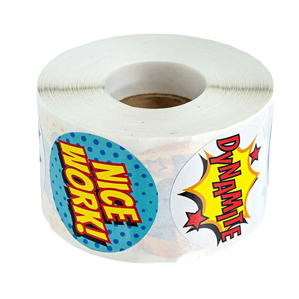500x Round 25mm Reward Stickers For Kids-Scrapbook Embellishment -Teacher Praise