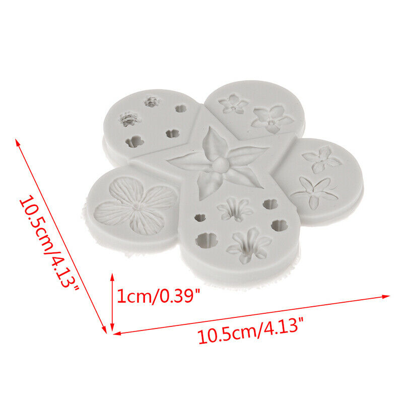 Silicone Decorating Molds Cake Sugarpaste Candy Chocolate Gumpaste Clay Mo DD