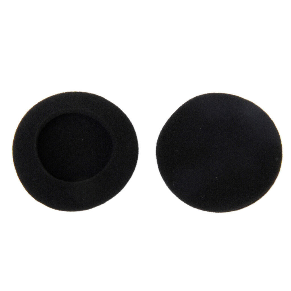 4 pairs of 60mm replacement foam ear pads for headset headphones black