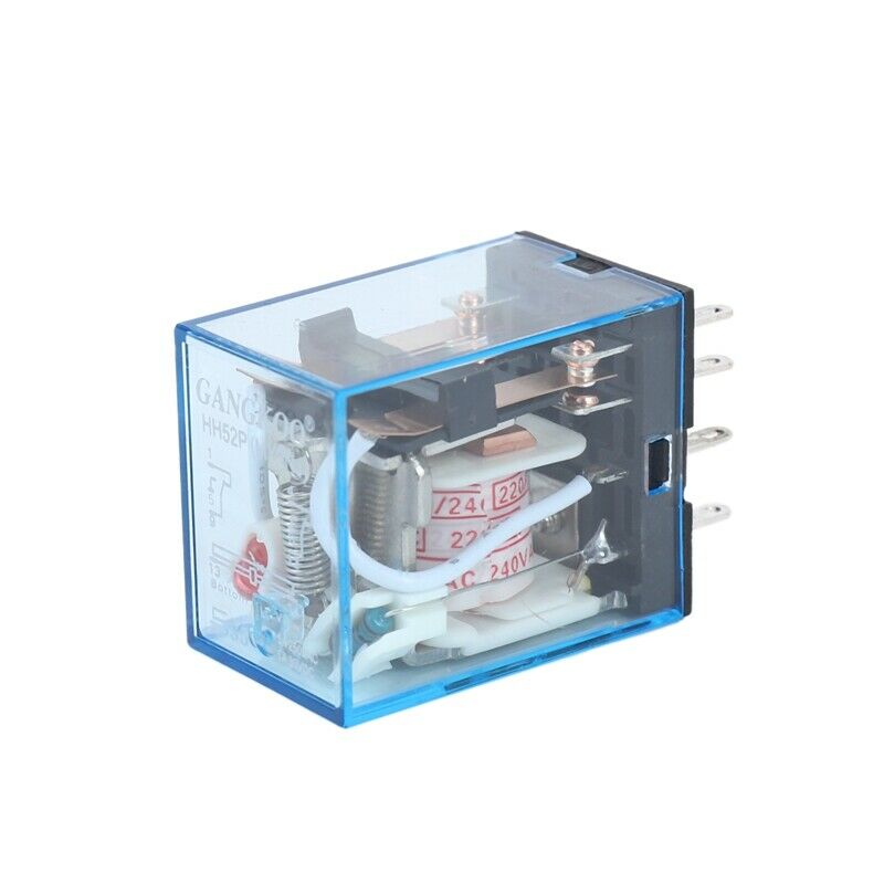 220/240V AC Coil DPDT Power Relay MY2NJ 8 Pin w Socket Base H4N8N8